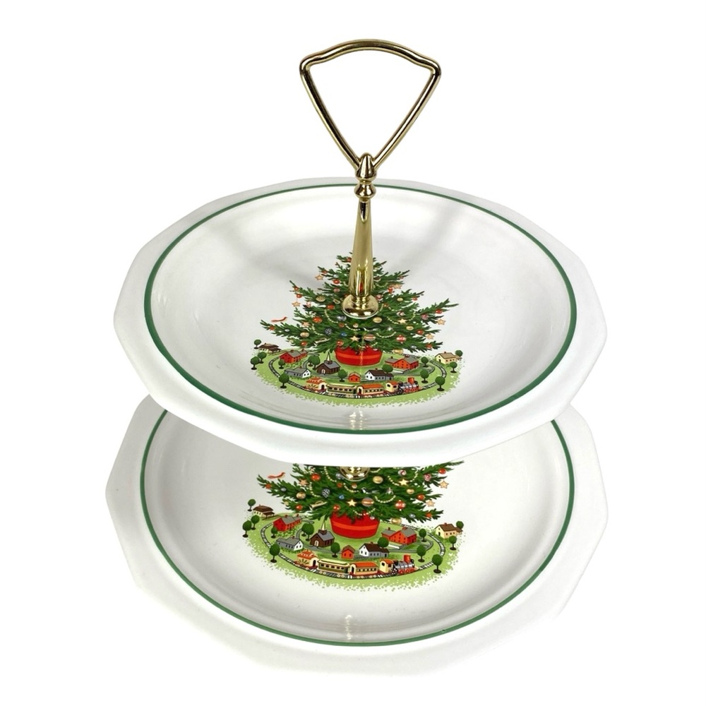 Phaltzgraff Christmas Heritage Collection  Two Tier Serving Tray